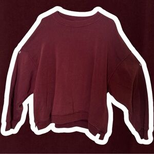 American Eagle Maroon Oversized Crewneck